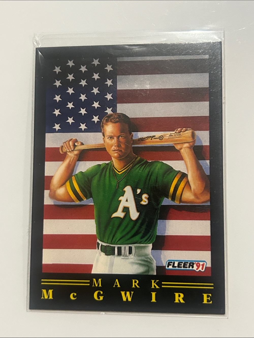 1991 Fleer Mark McGwire All American insert baseball card #4